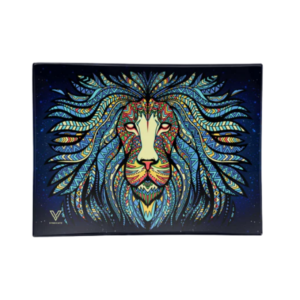 Vsyndicate Survivor Glass Rollin' Trays / Small / Tribal Lion